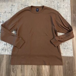 Gap brown waffle long sleeve
